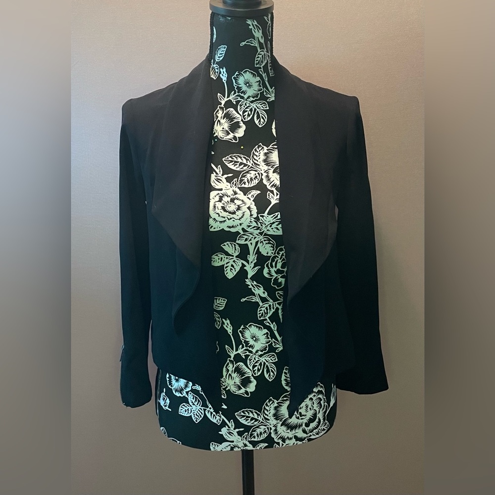 Candies Black Blazer with lace with zipper sleeve